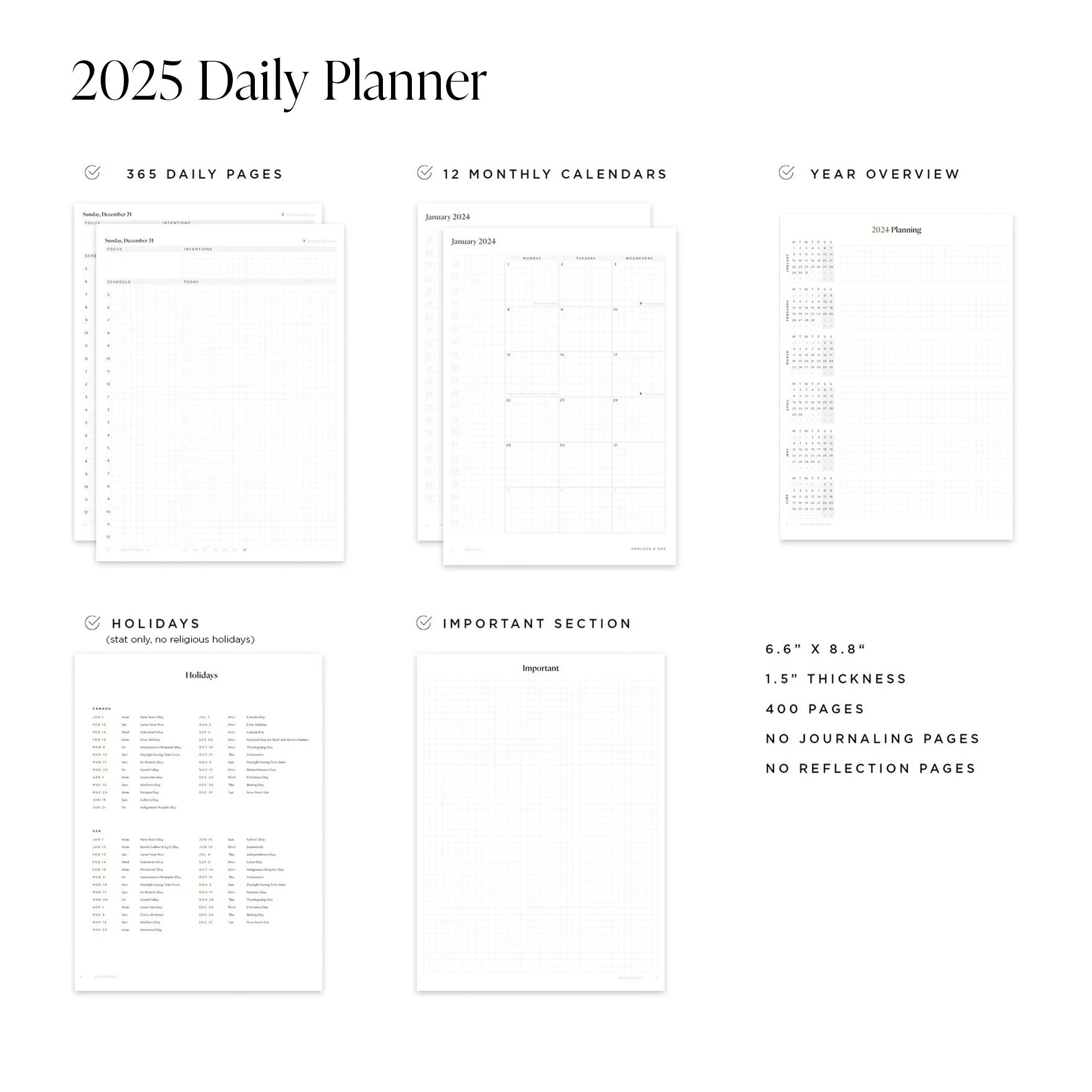 2025 Daily Planner (Hardcover)