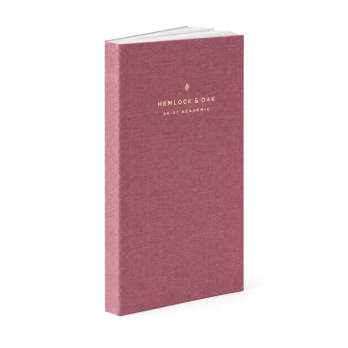 26-27 Academic Planner (Cloth Flex, Compact, Archivist 70gsm) in Wild Rose #color_wild rose