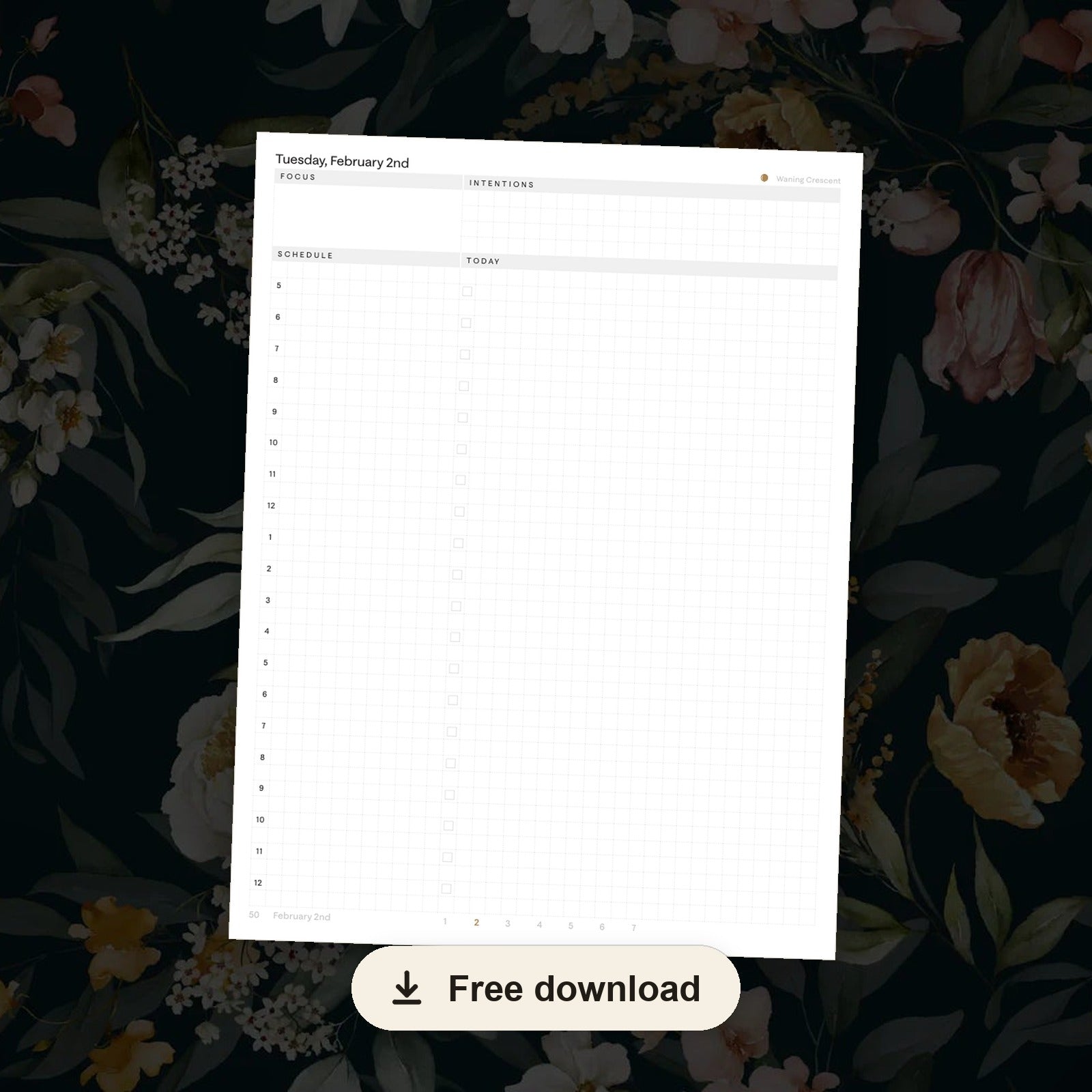 2027 Minimalist Daily Planner — free printable download