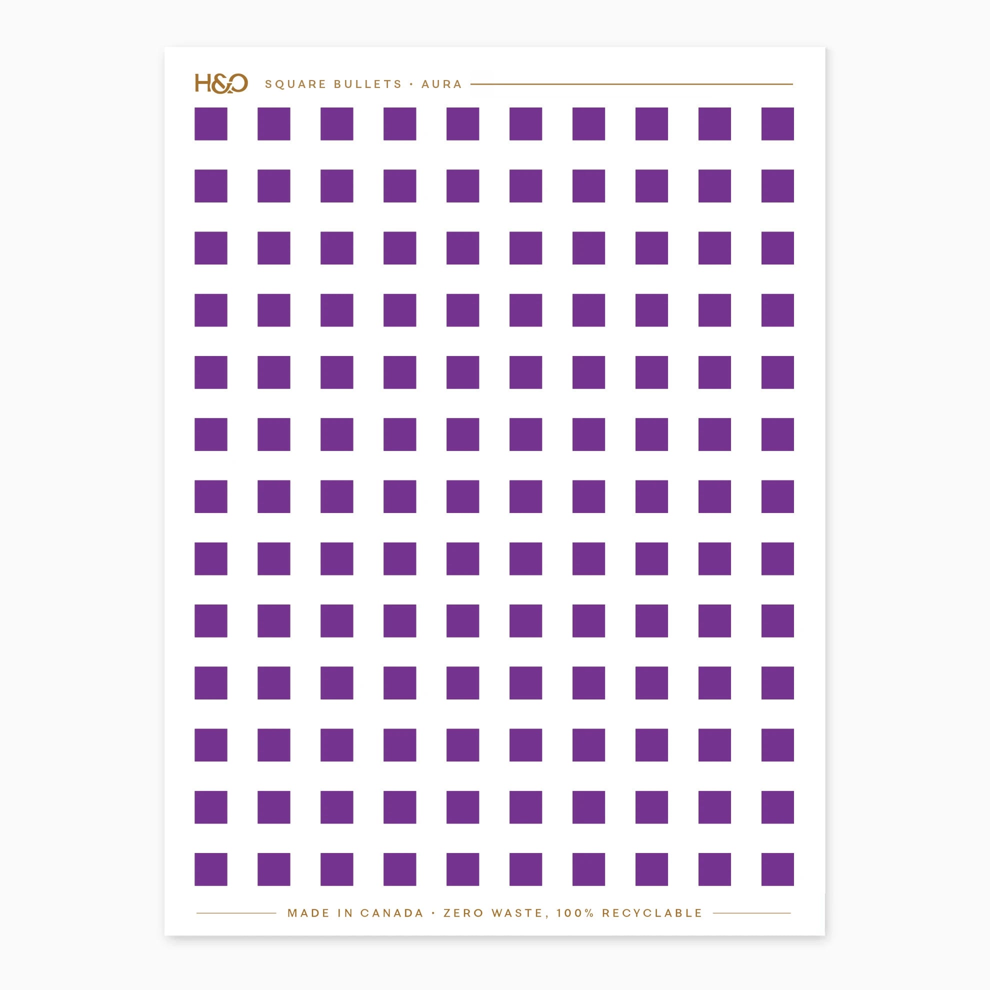 Square Bullets Stickers in Aura #color_aura