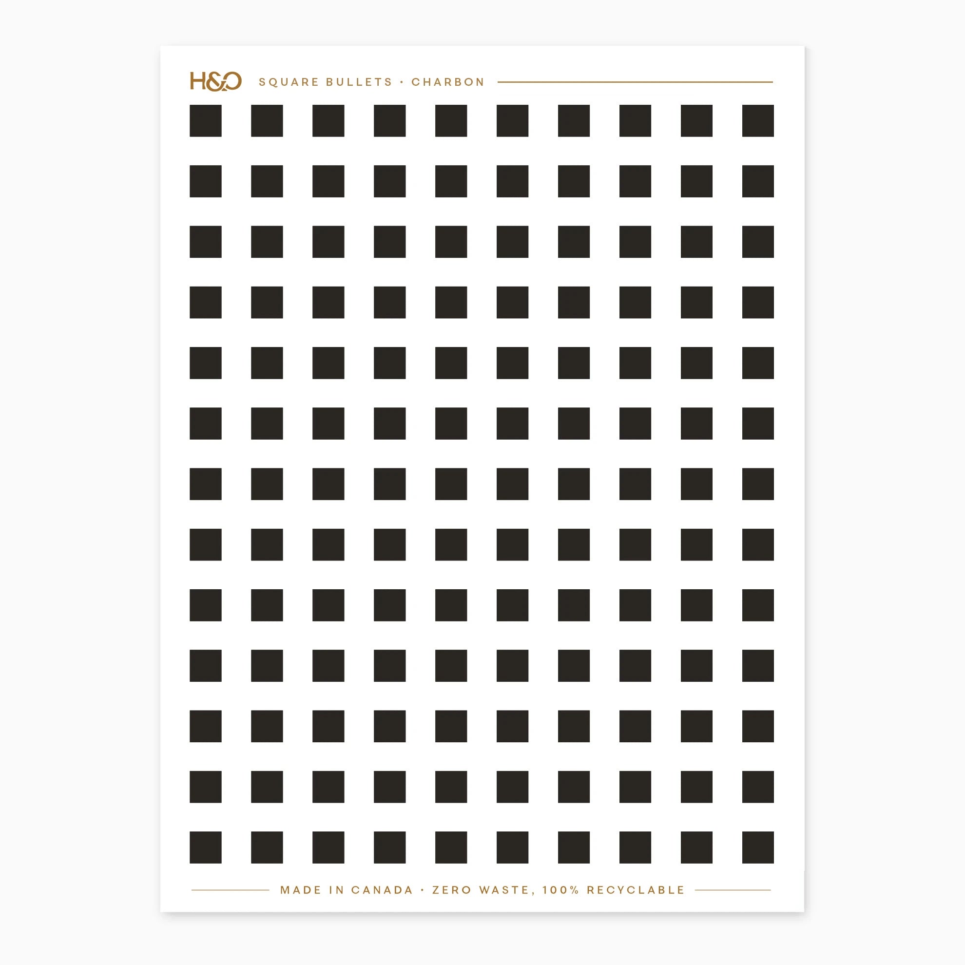 Square Bullets Stickers in Charbon #color_charbon