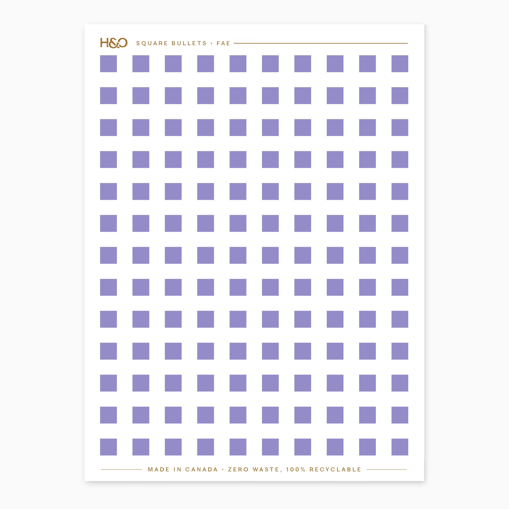 Square Bullets Stickers in Fae #color_fae