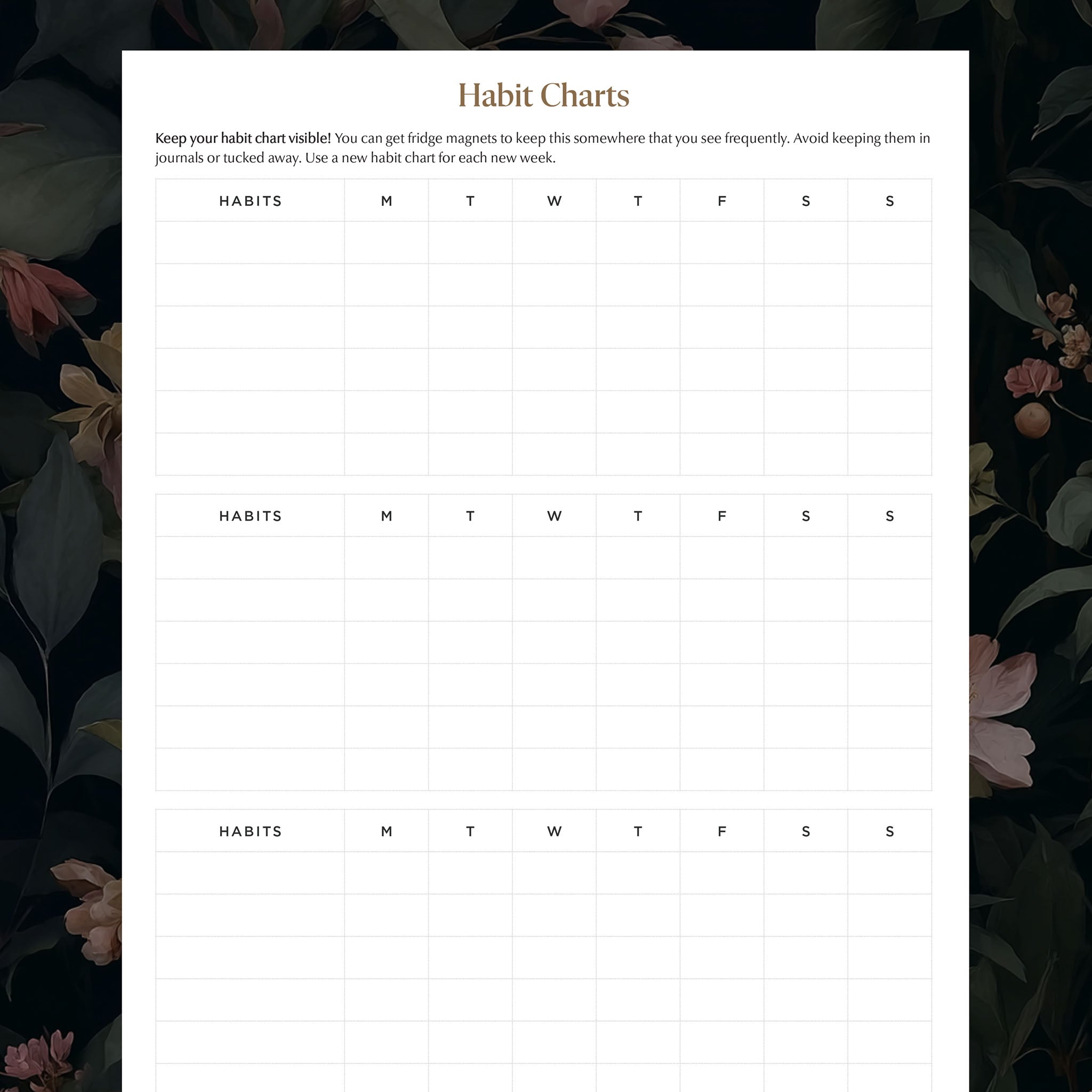 Printable Habit Tracker #color_