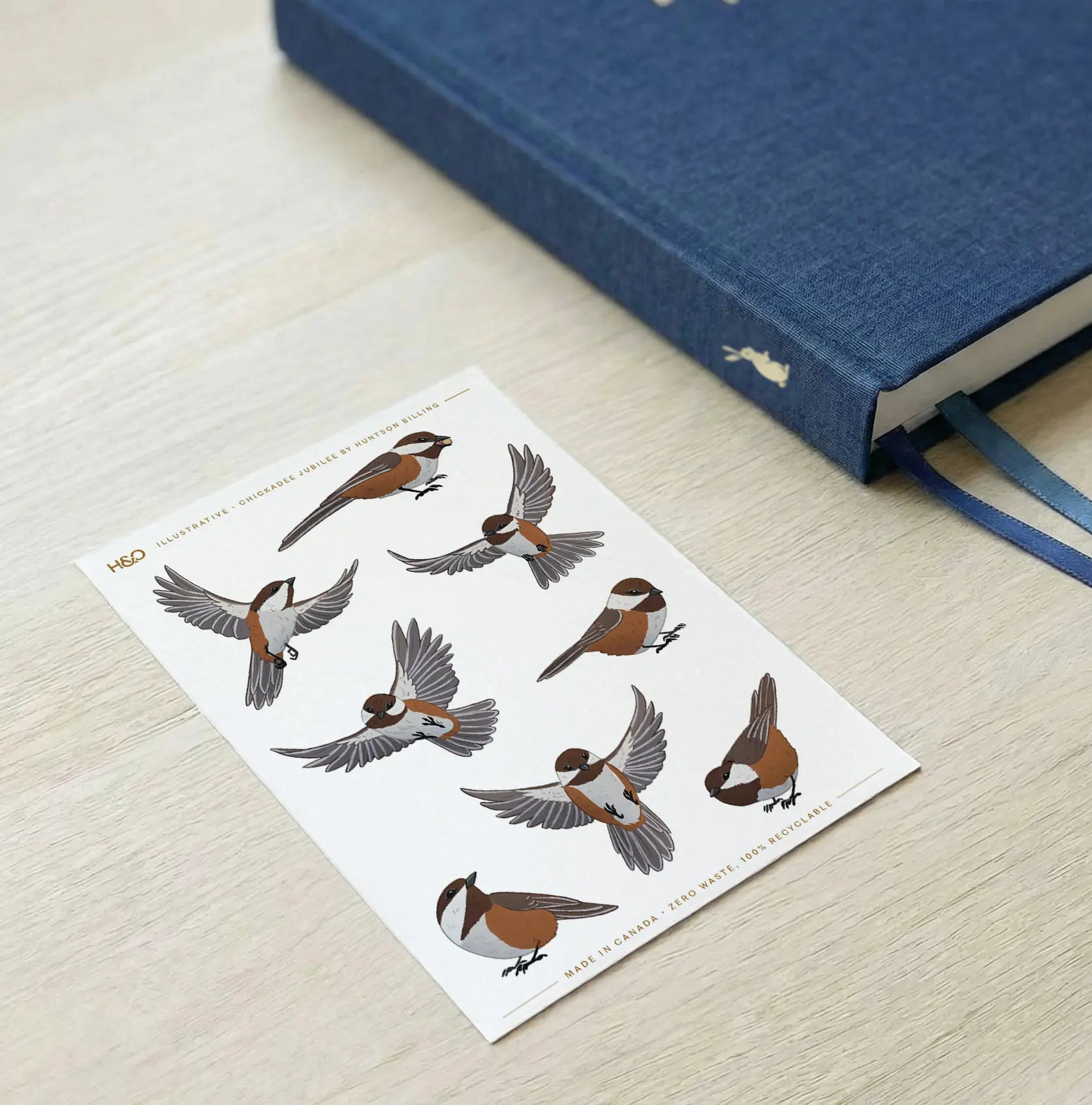 Chickadee Jubilee Stickers in Chestnut-Backed #color_chestnut-backed