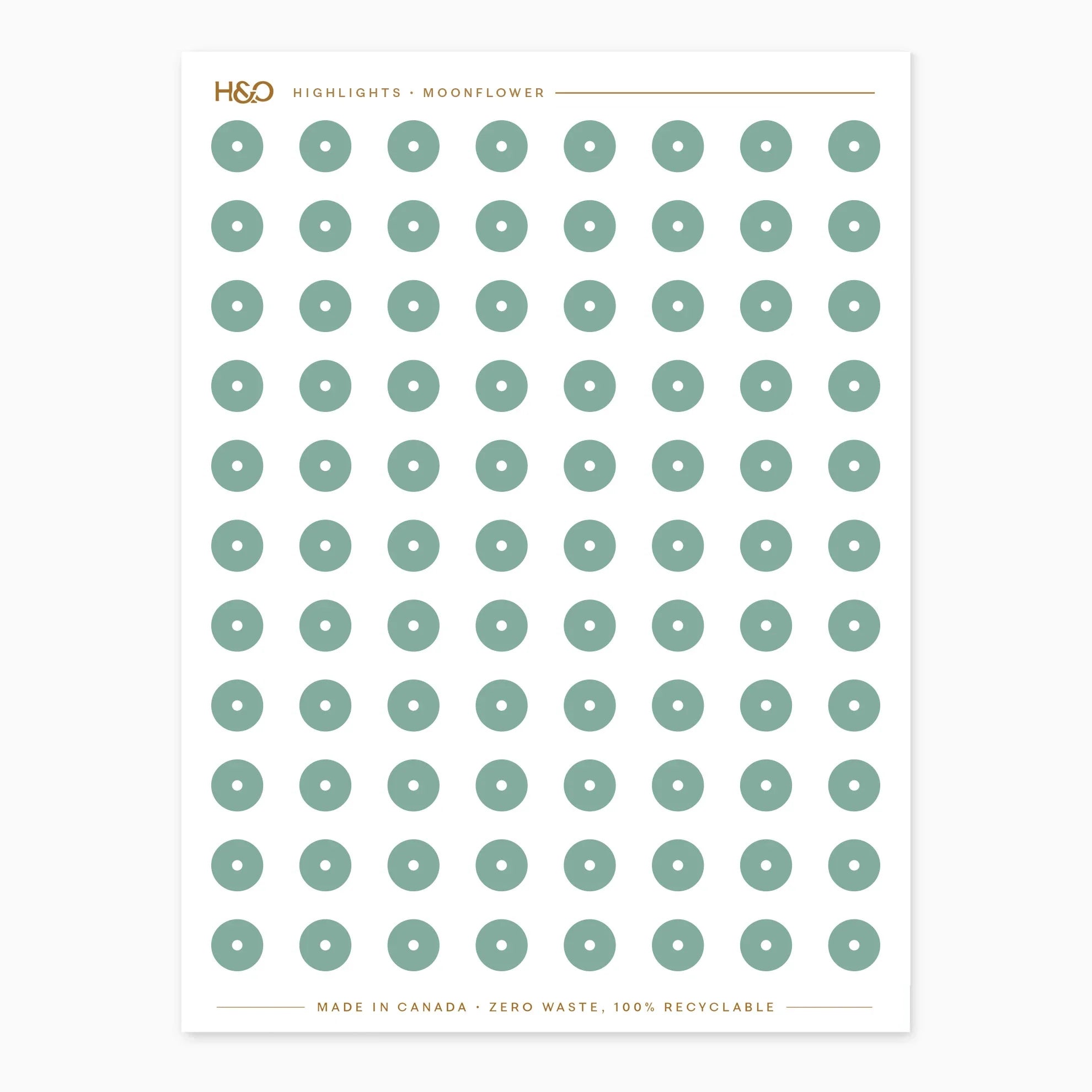 Highlights planner stickers in Moonflower, Hemlock & Oak