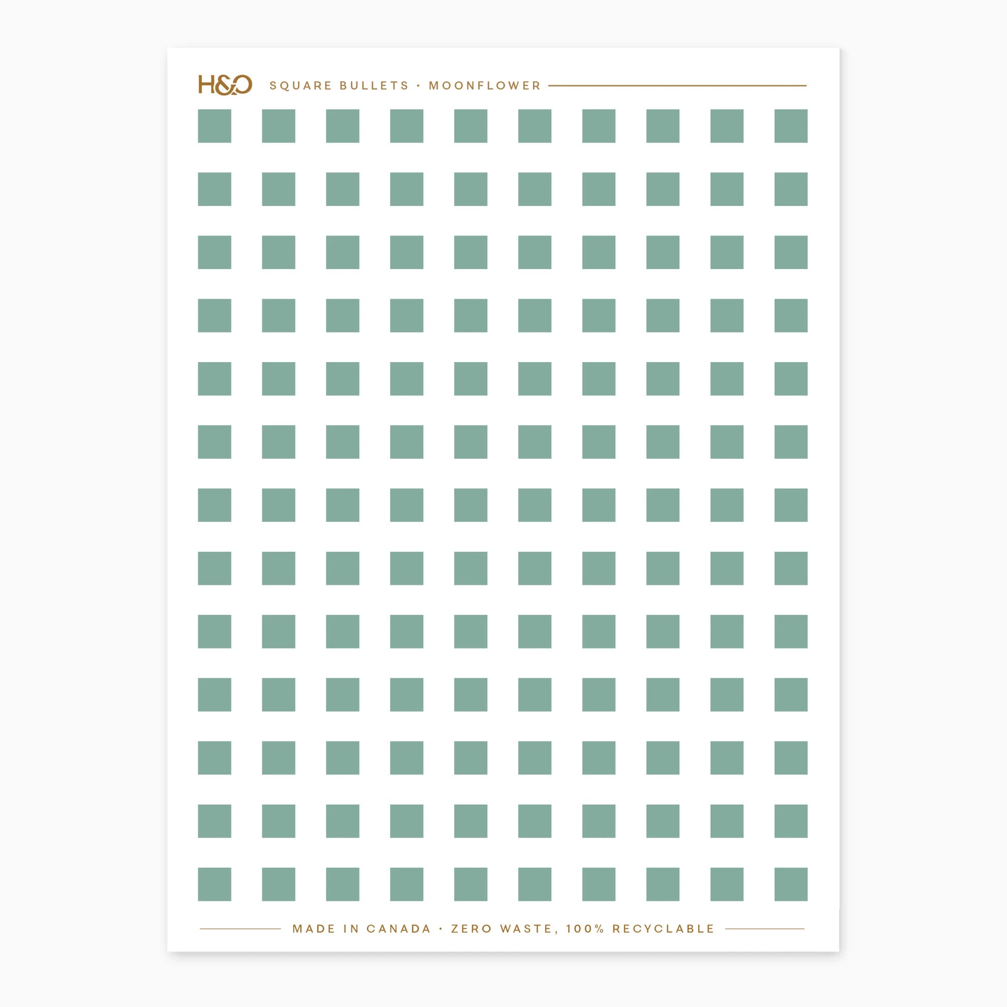 Square Bullets Stickers in Moonflower #color_moonflower