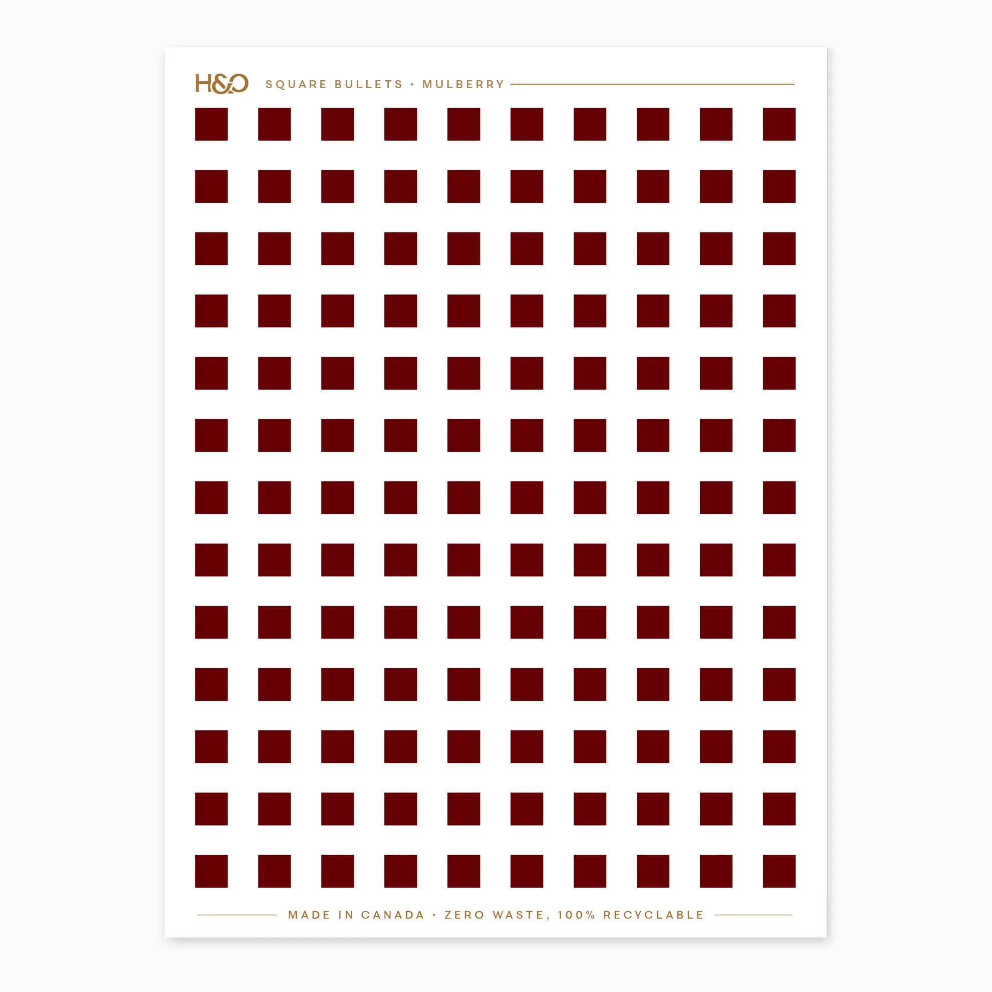 Square Bullets Stickers in Mulberry #color_mulberry