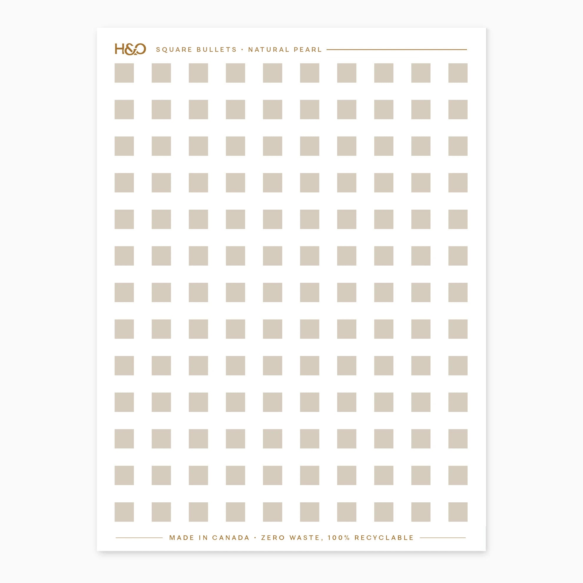 Square Bullets Stickers in Natural Pearl #color_natural pearl