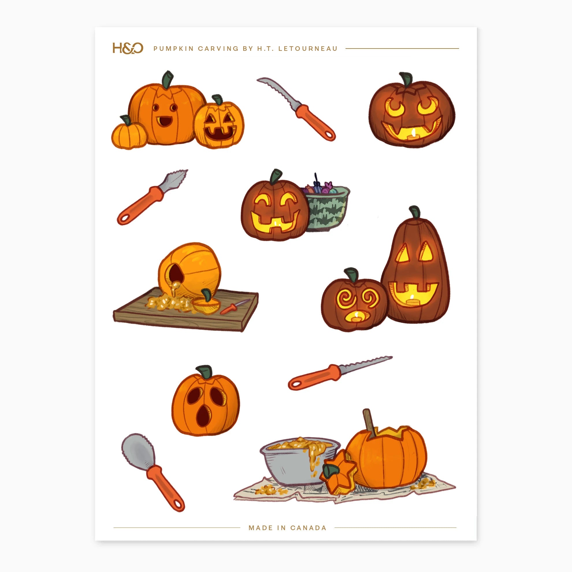 Pumpkin Carving Stickers