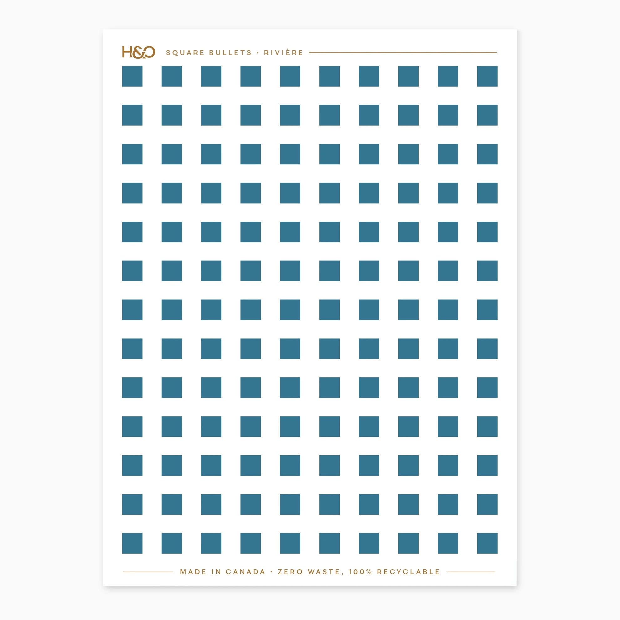 Square Bullets Stickers in Rivière #color_rivière