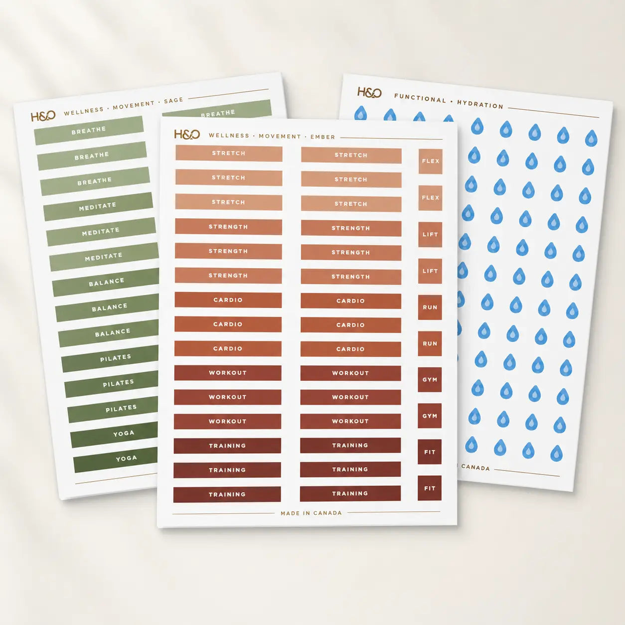 The Move & Hydrate Sticker Bundle (3 Sheets)