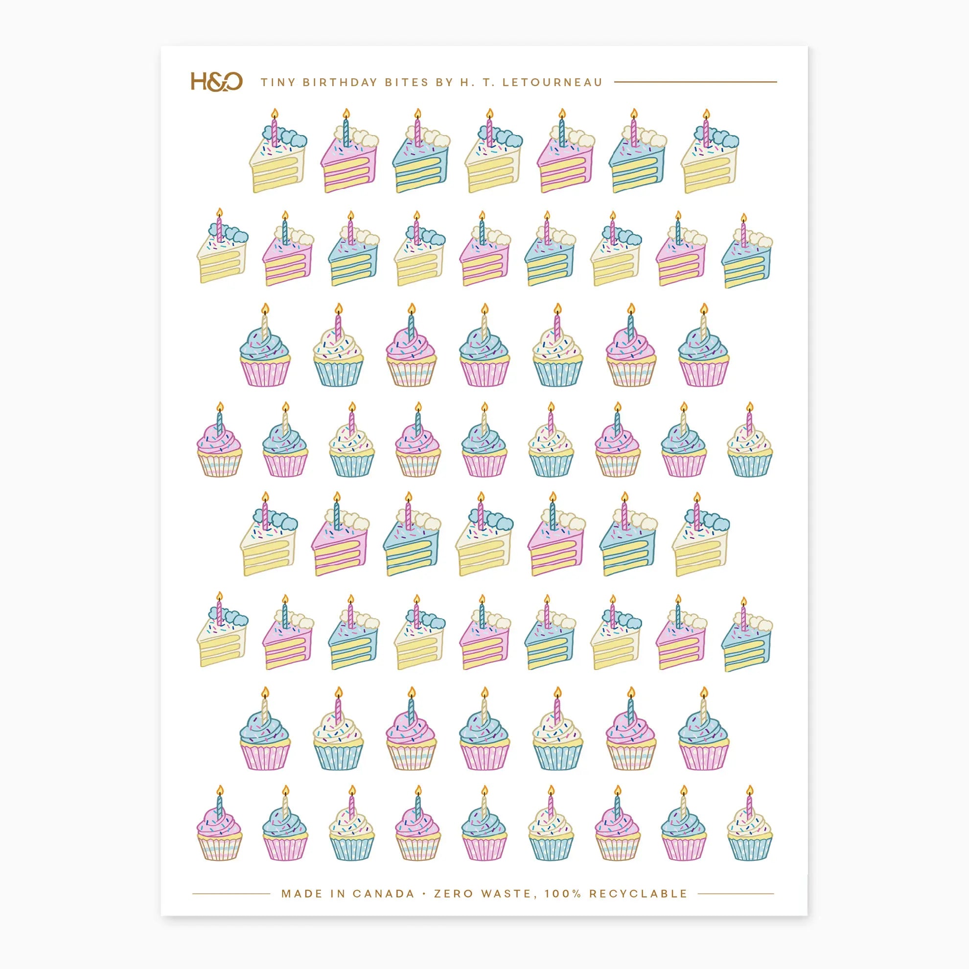 Tiny Birthday Bites Stickers