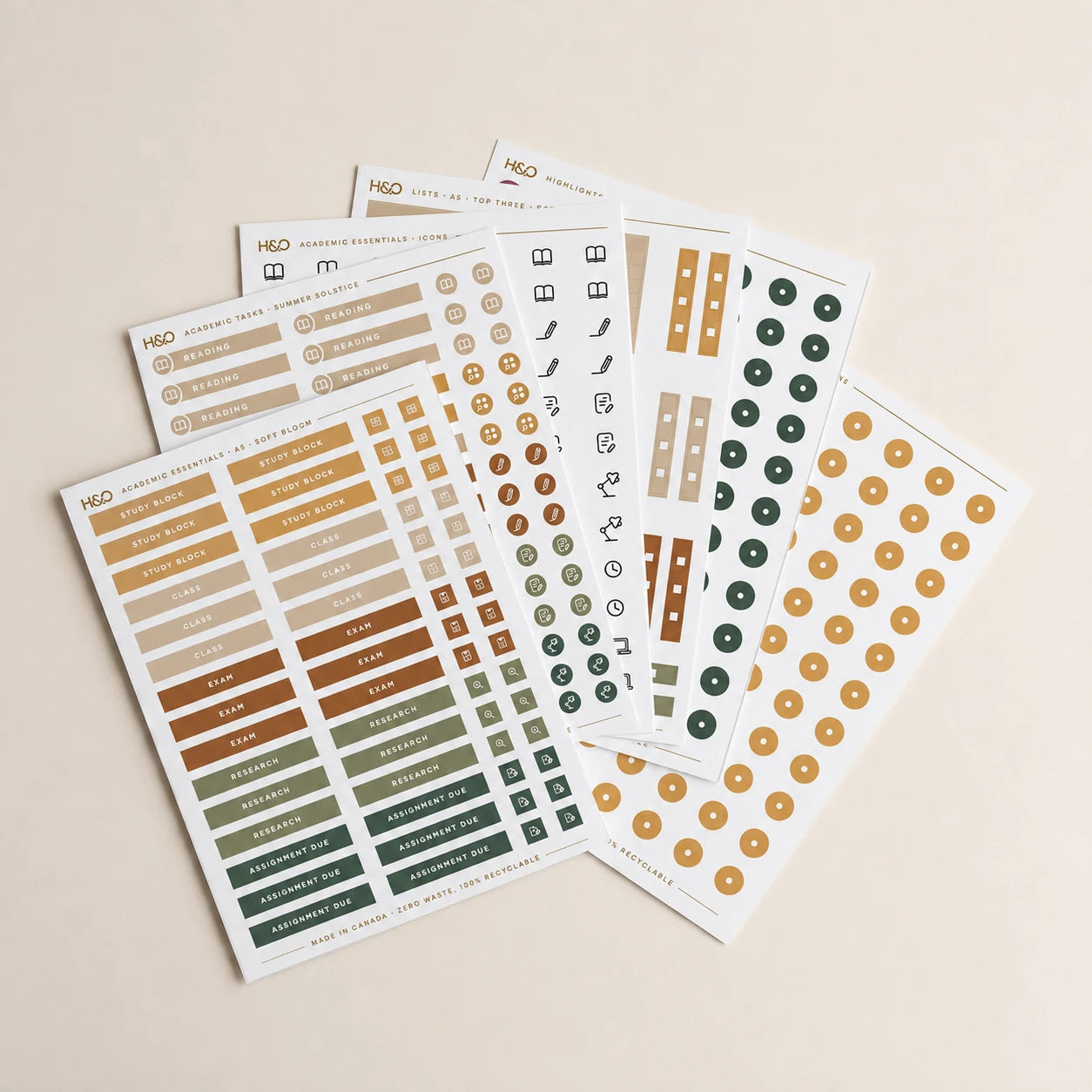 Autumnal Academic Sticker Set