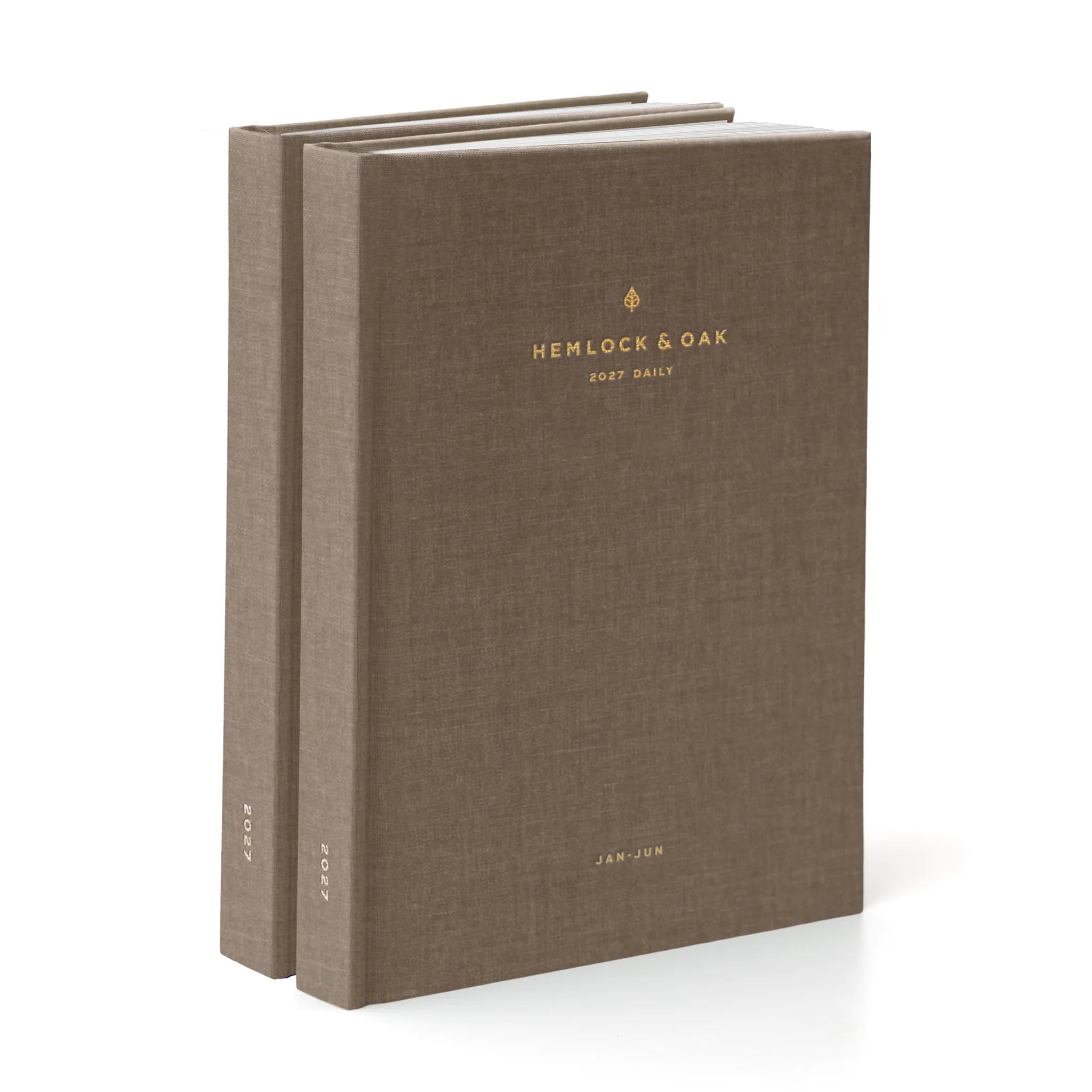 2027 Daily Duo B: Jul-Dec (Hardcover, Heritage 120gsm) in Fawn - detail view #color_fawn