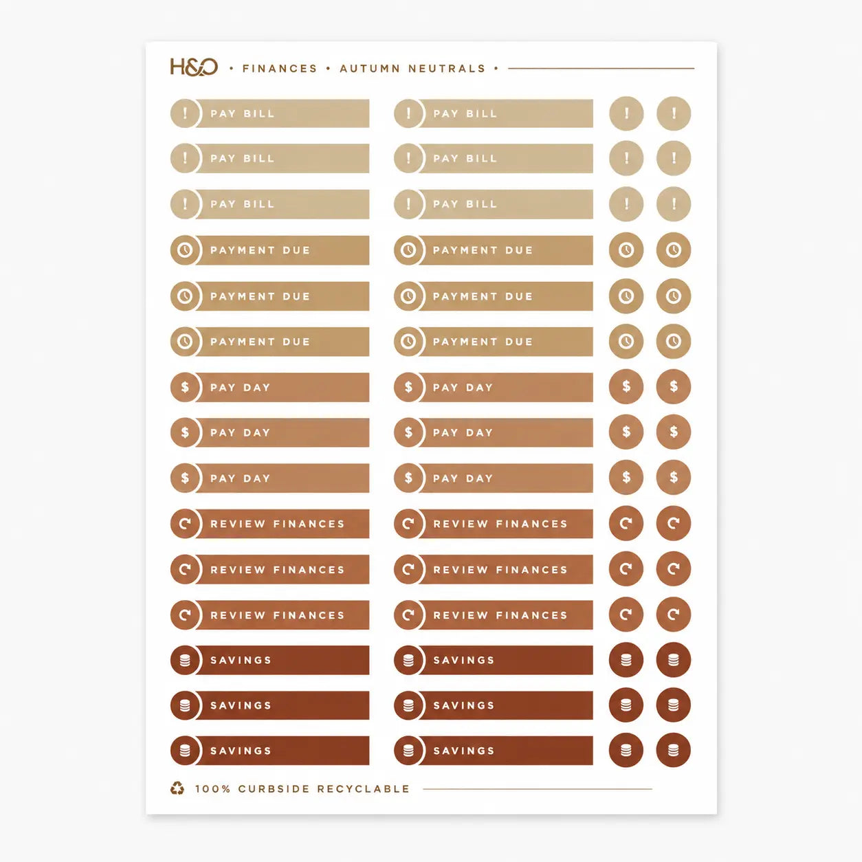 Finance Stickers in Autumn_Neutrals #color_Autumn_Neutrals