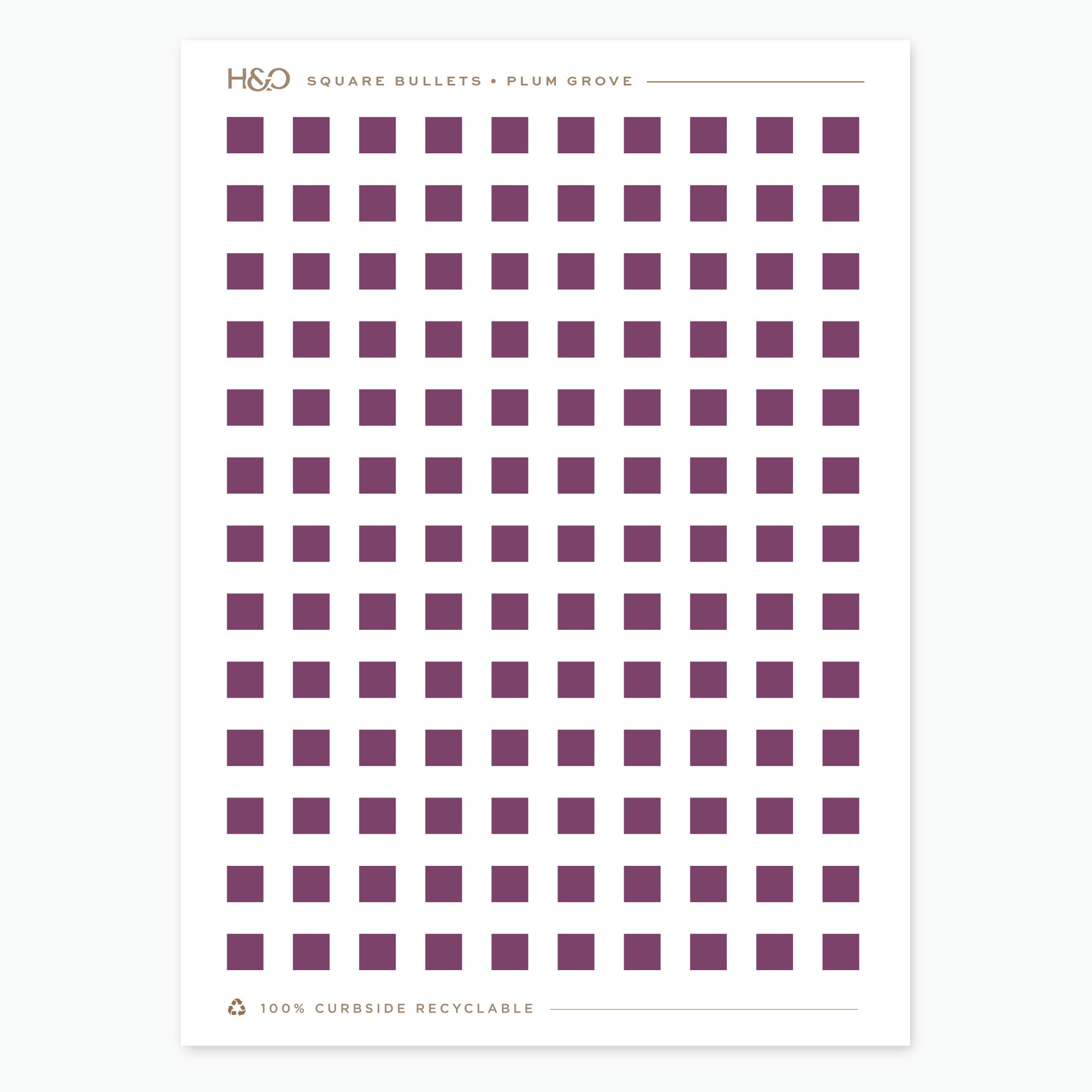 Square Bullet Stickers