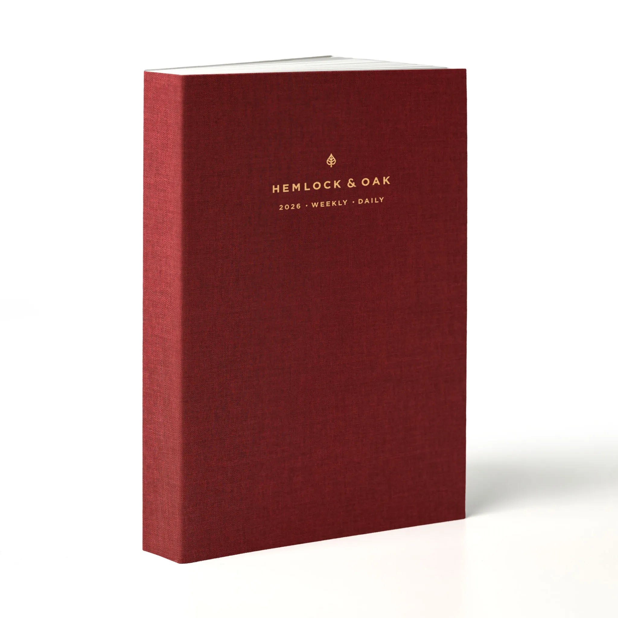 #color_scarlet oak 2026 Weekly and Daily Planner made in Canada, Hobonichi alternative 70gsm Archivist Paper