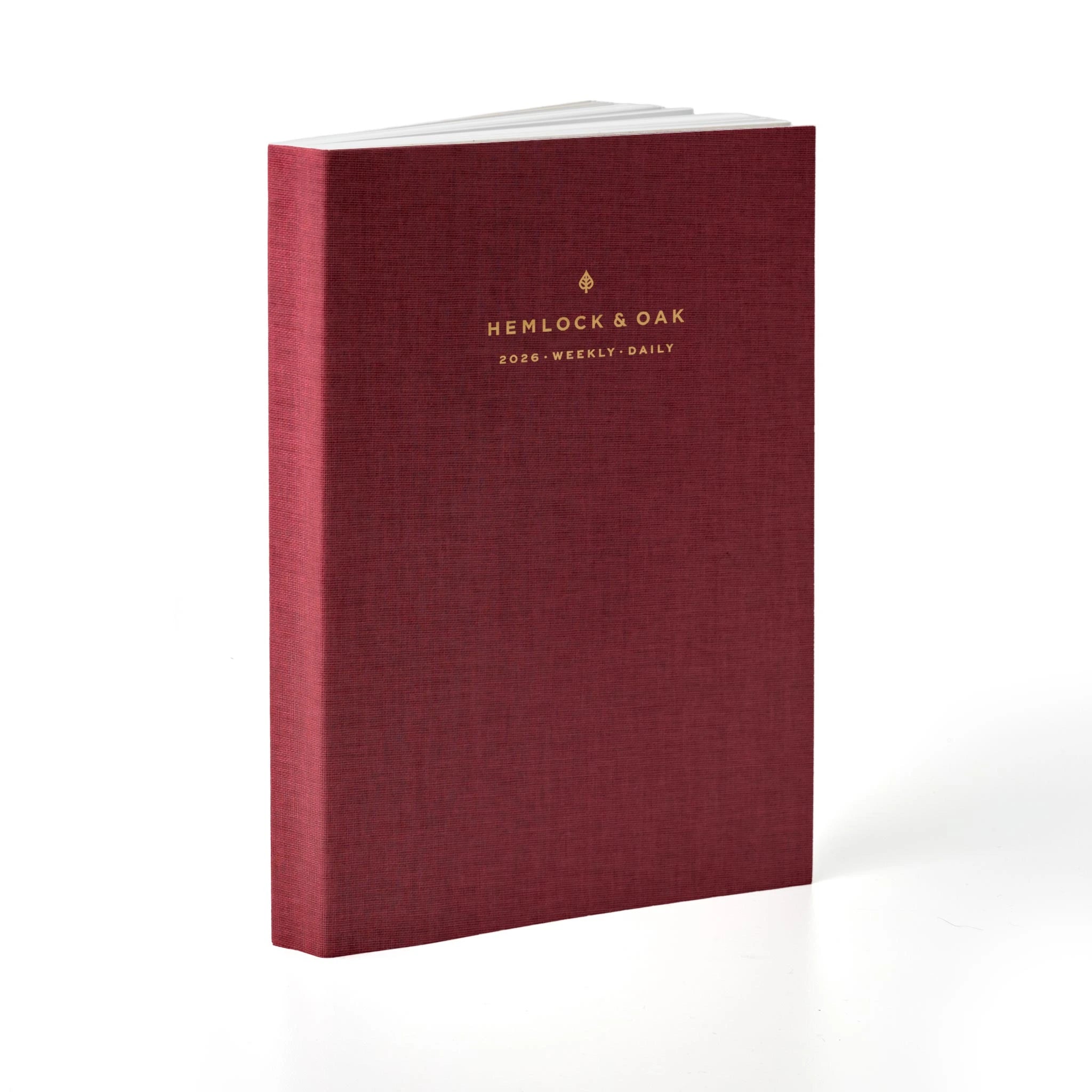 #color_scarlet oak 2026 Weekly and Daily Planner made in Canada, Hobonichi alternative 70gsm Archivist Paper