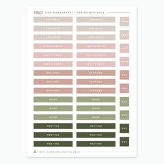 Time Management Stickers