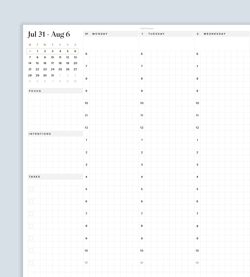 Printable 2024 Weekly Planner Download #color_