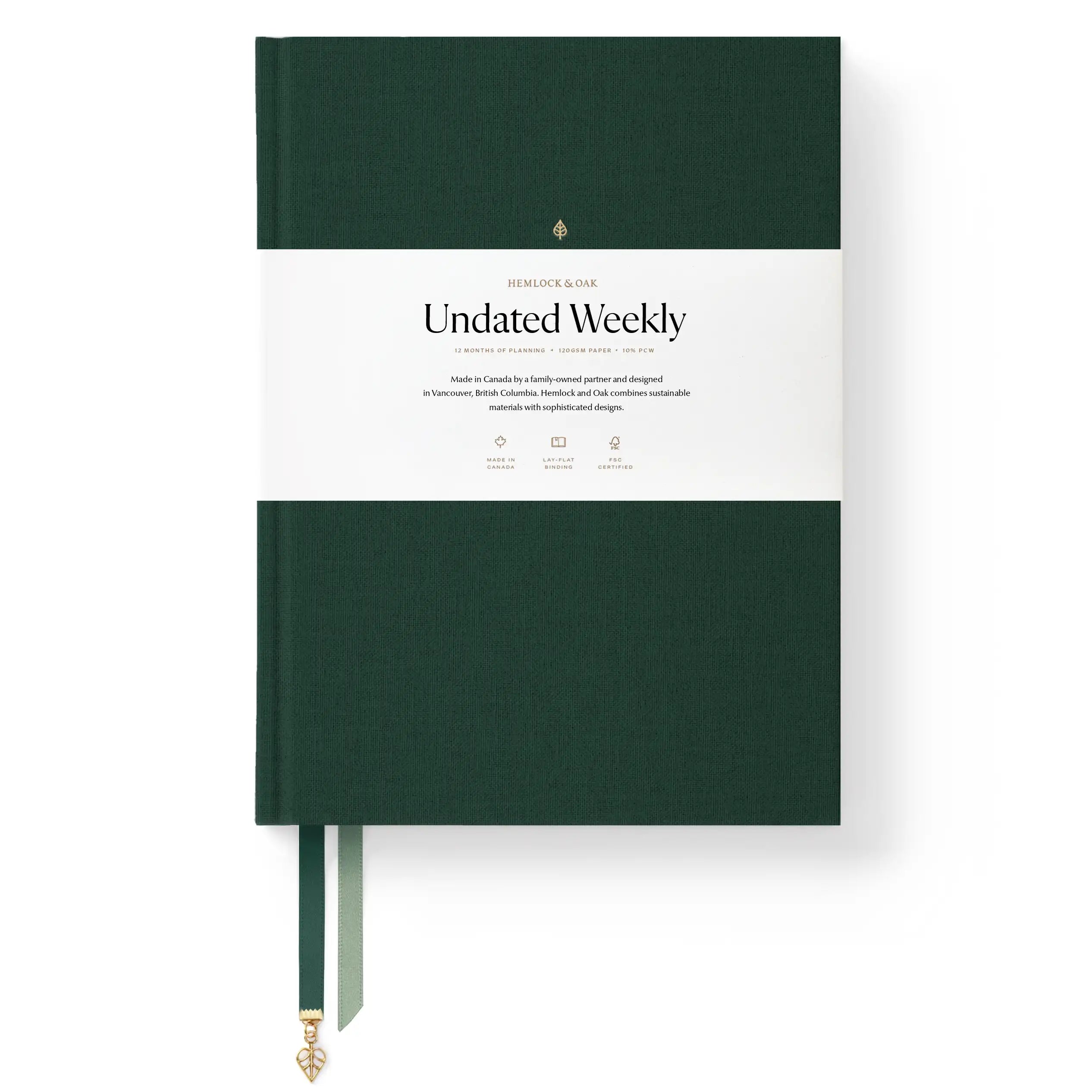 Undated Weekly Planner Deep Forest #color_Deep Forest