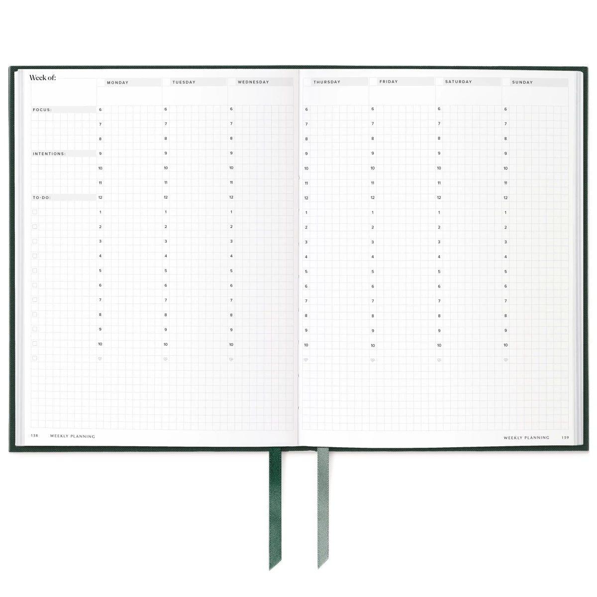 Undated Weekly Planner Deep Forest #color_Deep Forest