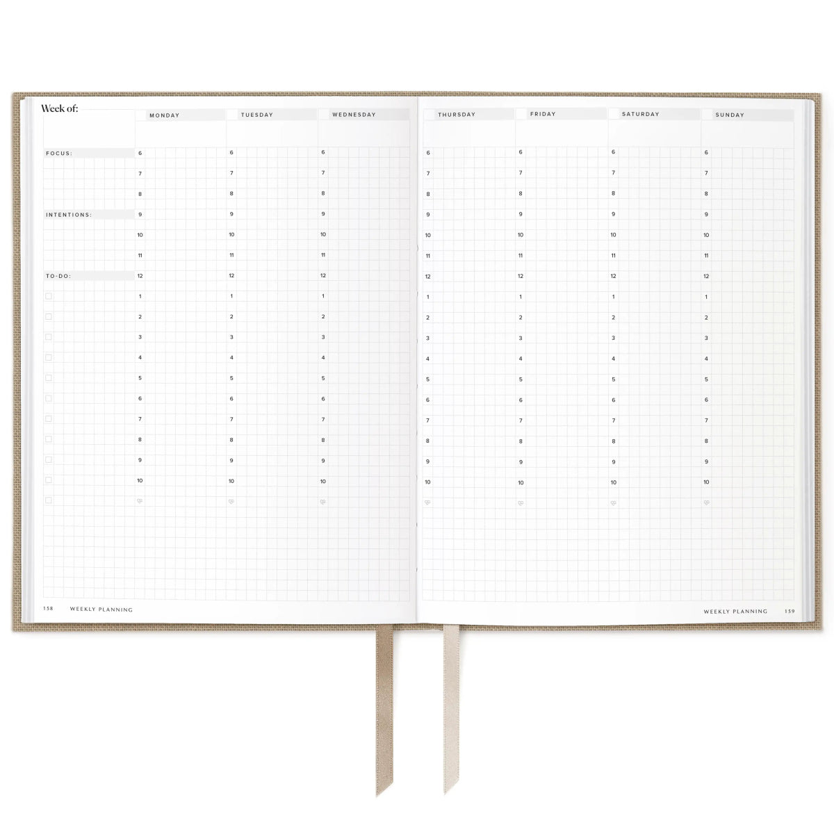 Undated Weekly Planner Oak #color_Oak