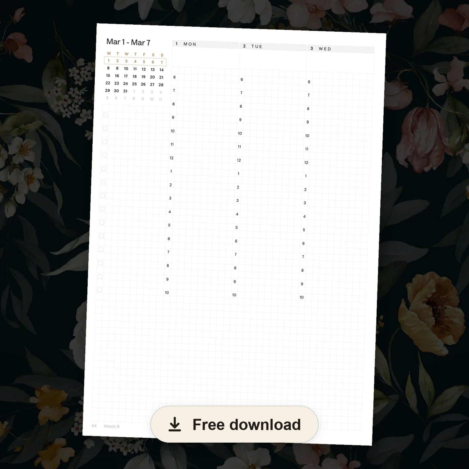2027 B5 Minimalist Vertical Planner — free printable download