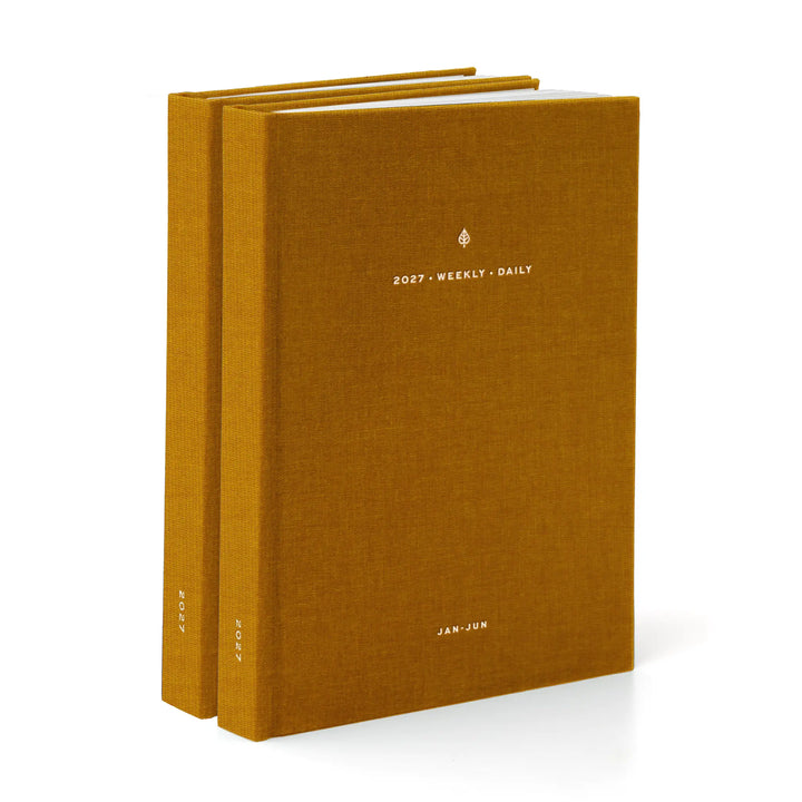 2027 Weekly & Daily Duo (Hardcover, A5, Archivist 120gsm, Minimalist) in Clementine #color_clementine