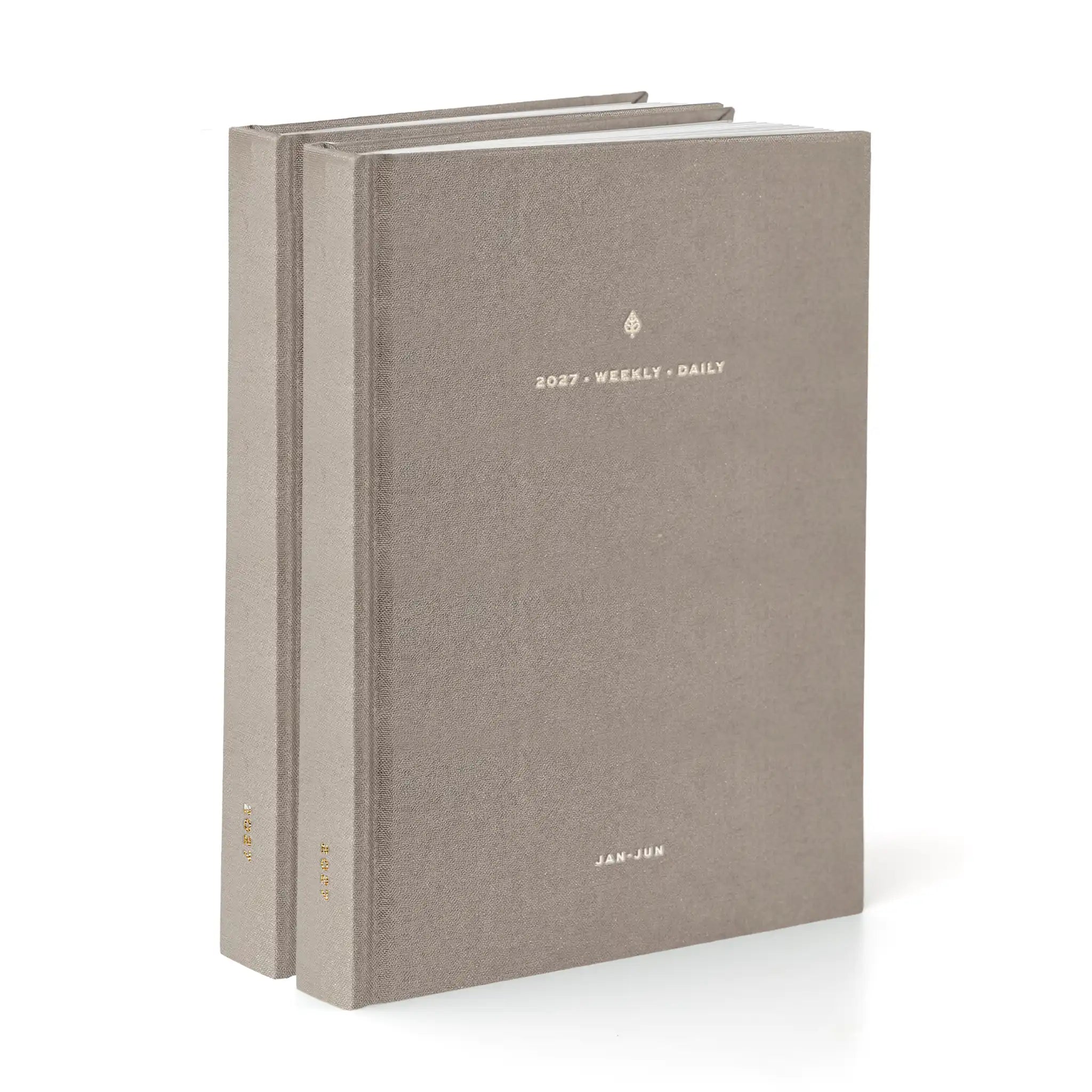 2027 Weekly & Daily Duo (Hardcover, A5, Archivist 120gsm, Minimalist) in Natural Pearl #color_natural pearl