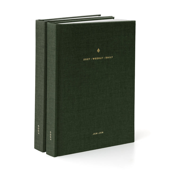 2027 Weekly & Daily Duo (Hardcover, A5, Archivist 120gsm, Minimalist) in Woodlands #color_woodlands