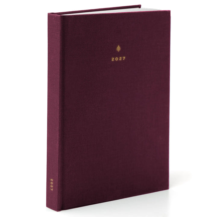 2027 B5 Minimalist Vertical Planner (Hardcover, Heritage 120gsm) in Mulberry #color_mulberry