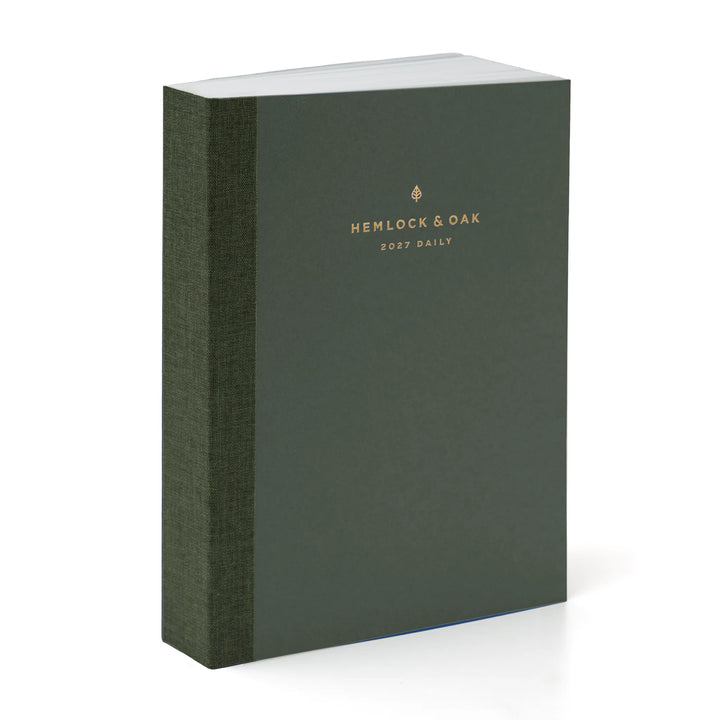 2027 Minimalist Daily Planner (Paper Flex, Heritage 120gsm) in Moss #color_moss