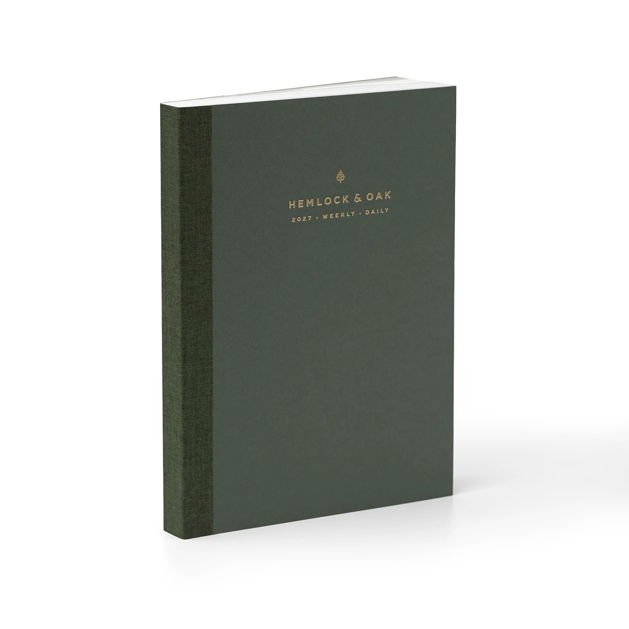 2027 Weekly & Daily Vertical Planner (Paper Flex, 70gsm) in Moss - detail view #color_moss