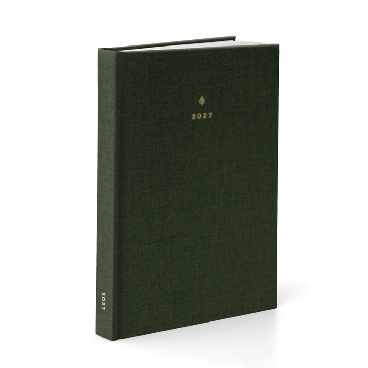 2027 A5 Minimalist Vertical Planner (Hardcover, Heritage 120gsm) in Woodlands #color_woodlands