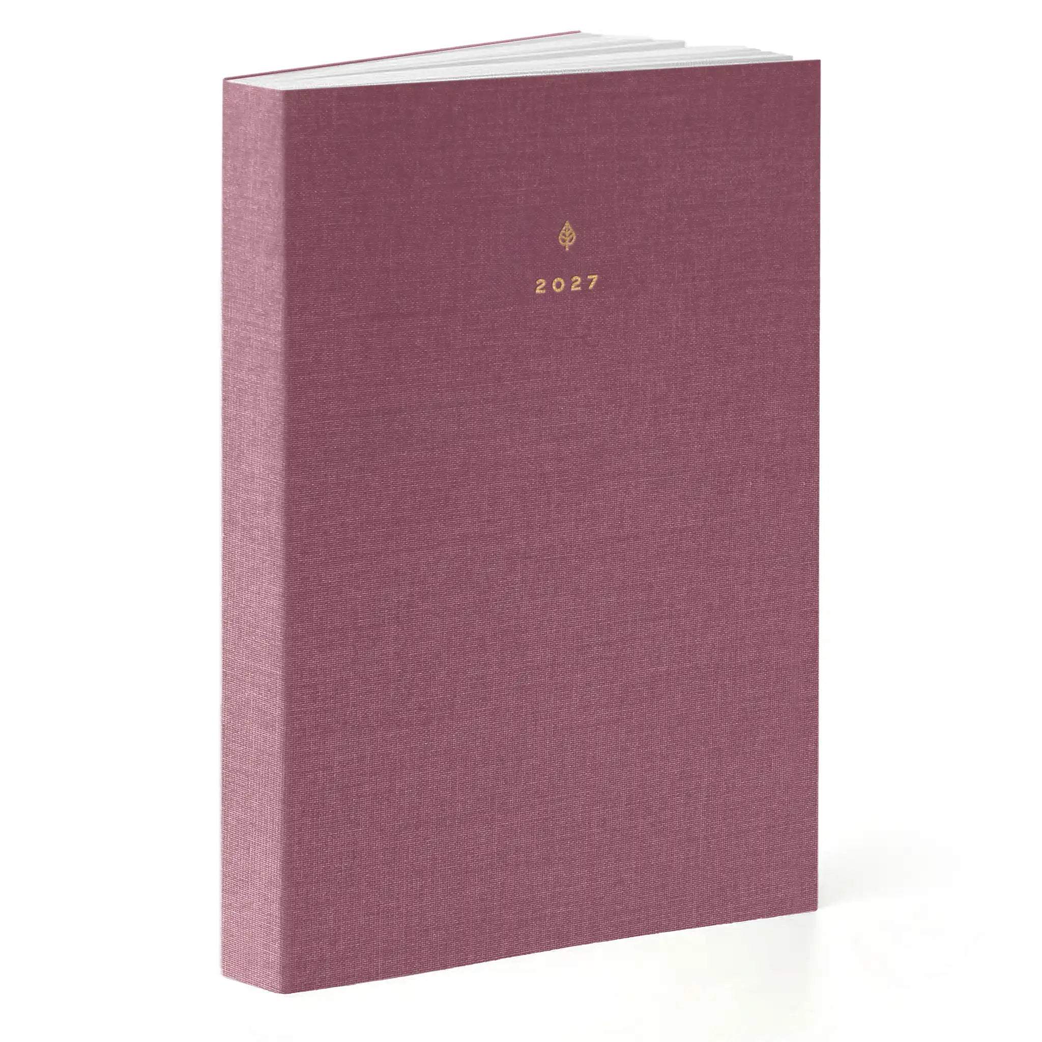 2027 Horizontal & Daily Planner (Cloth Flex, 70gsm) in Wild Rose - Dated Planner Made in Canada #color_wild rose