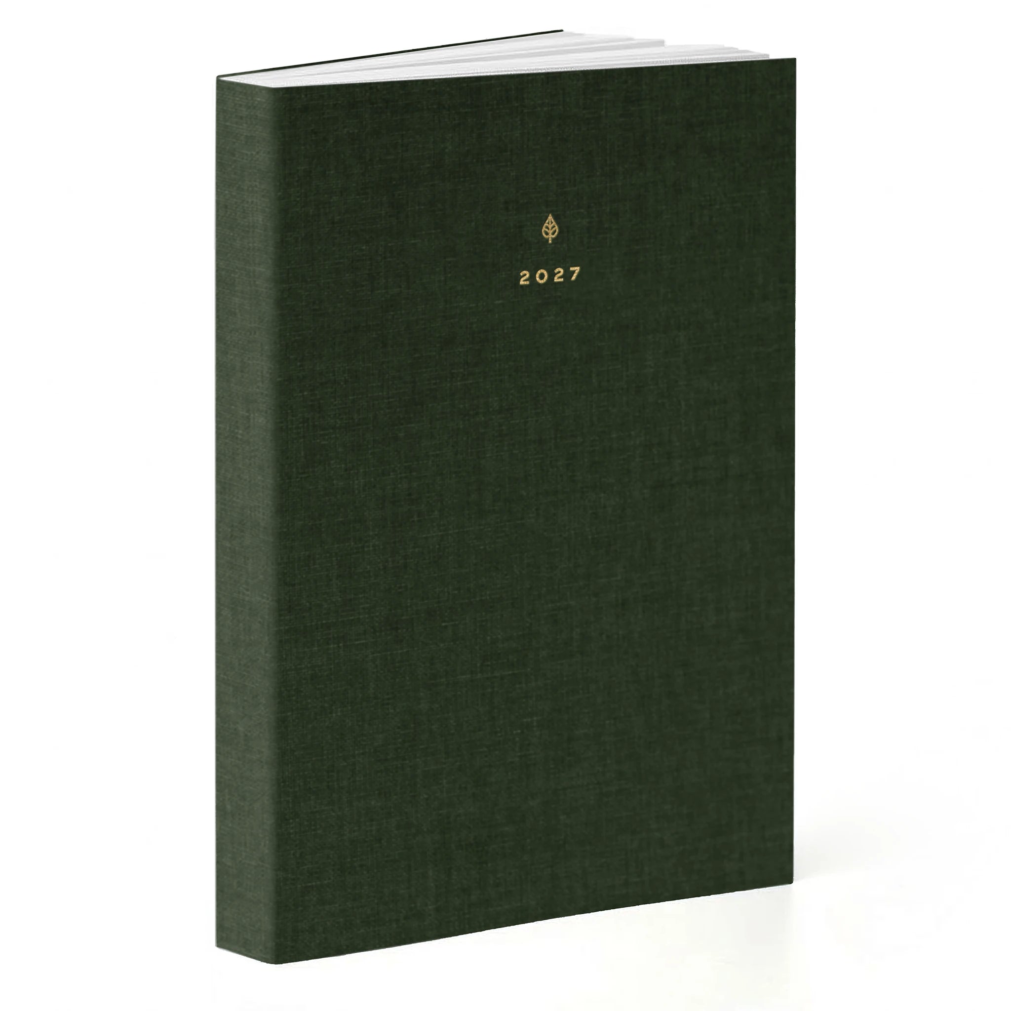 2027 Horizontal & Daily Planner (Cloth Flex, 70gsm) in Woodlands - detail view #color_woodlands