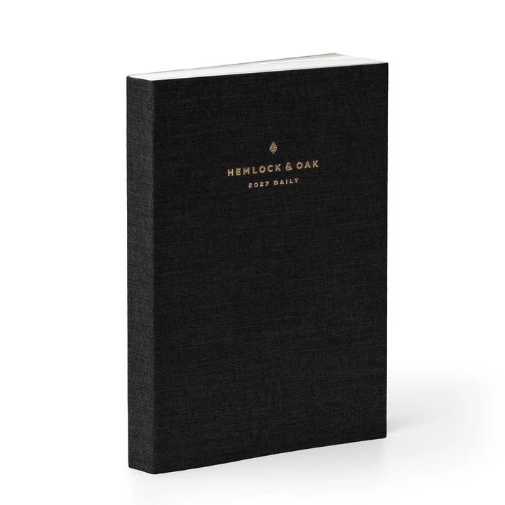 2027 Signature Daily Planner (Cloth Flex, A5+, Archivist 70gsm) in Charbon #color_charbon