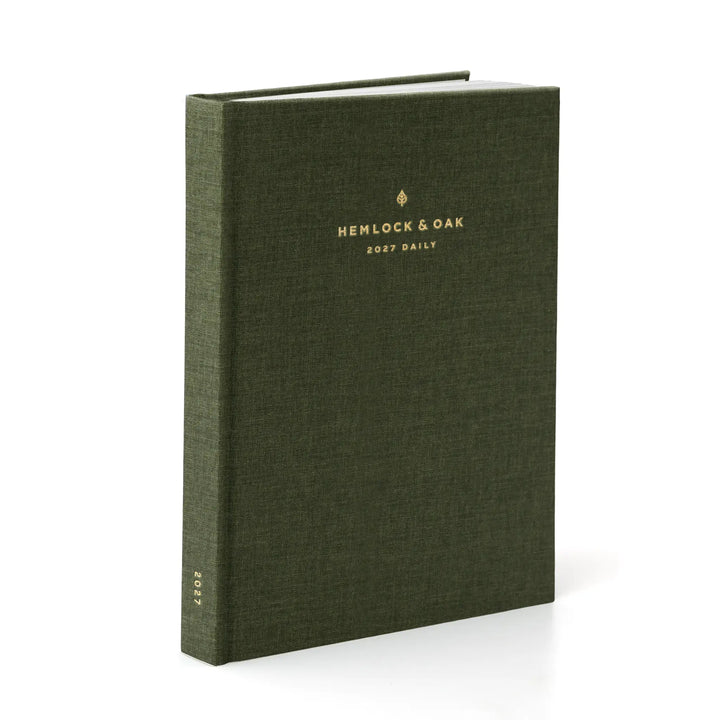 2027 Signature Daily Planner (Hardcover, A5+, Archivist 70gsm) in Moss #color_moss
