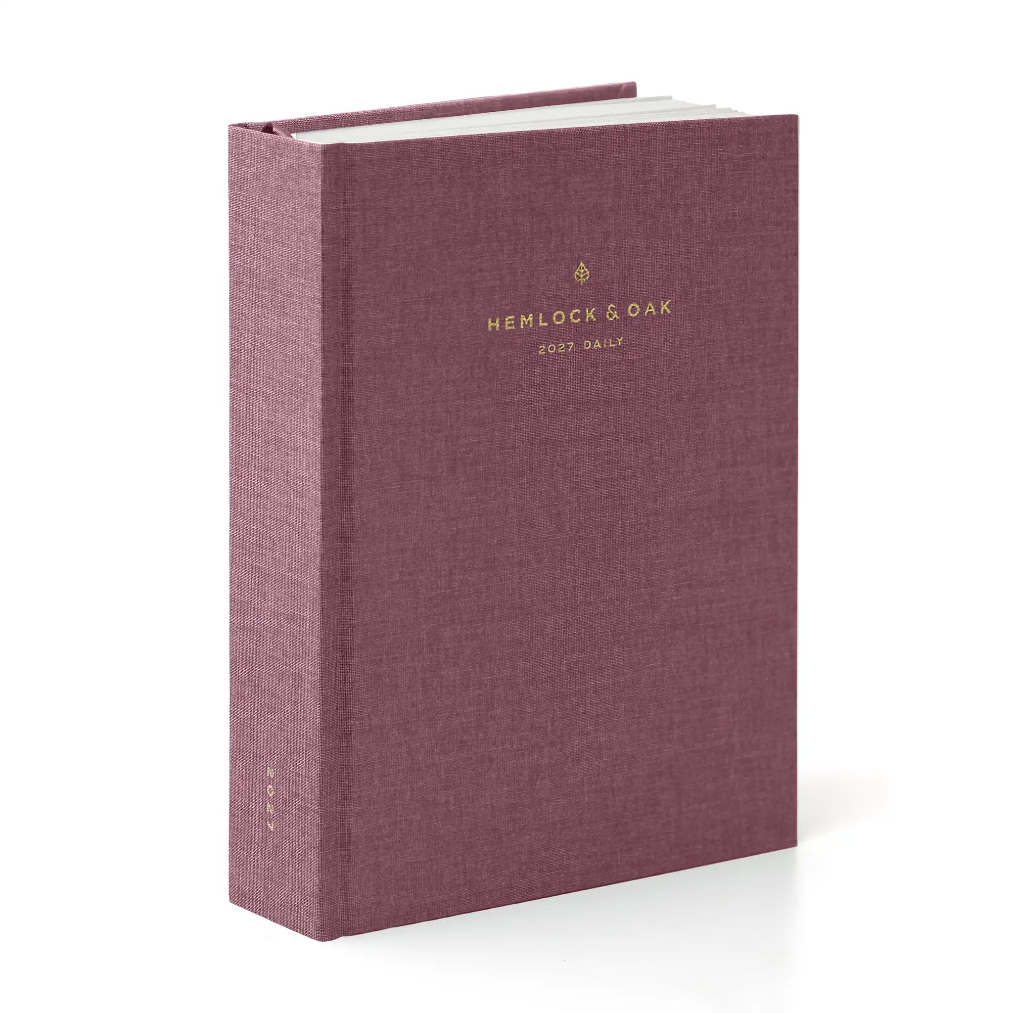 2027 Daily Planner (Hardcover, Heritage 120gsm) in Wild Rose - Dated Planner Made in Canada #color_wild rose