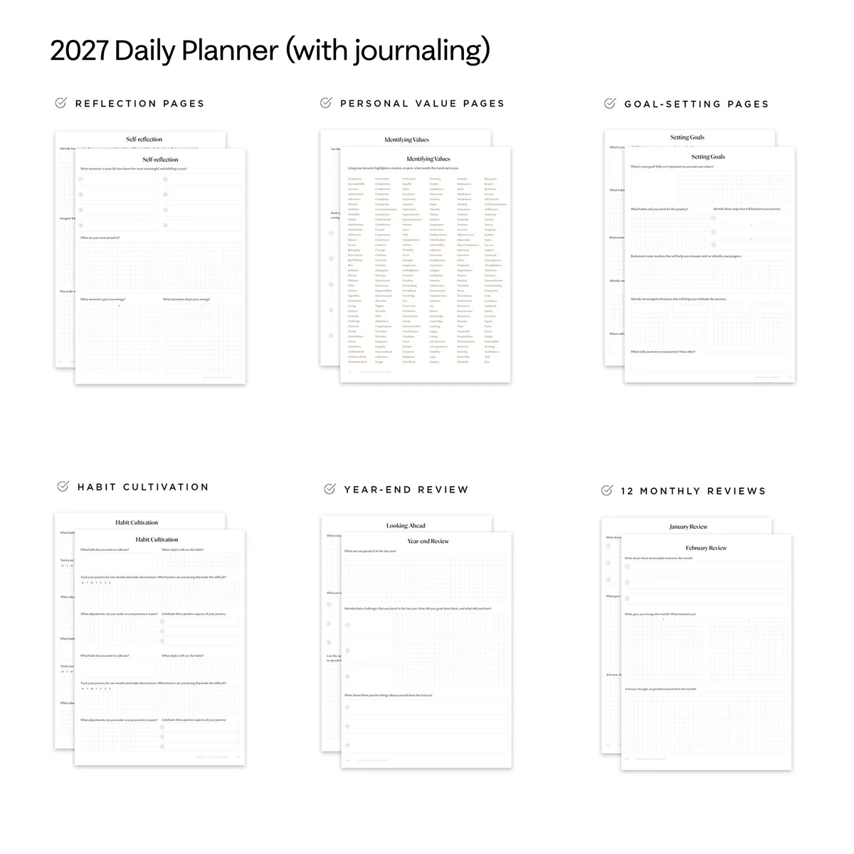 2027 A5+ Signature Daily Planner - Paper Flex | H&O