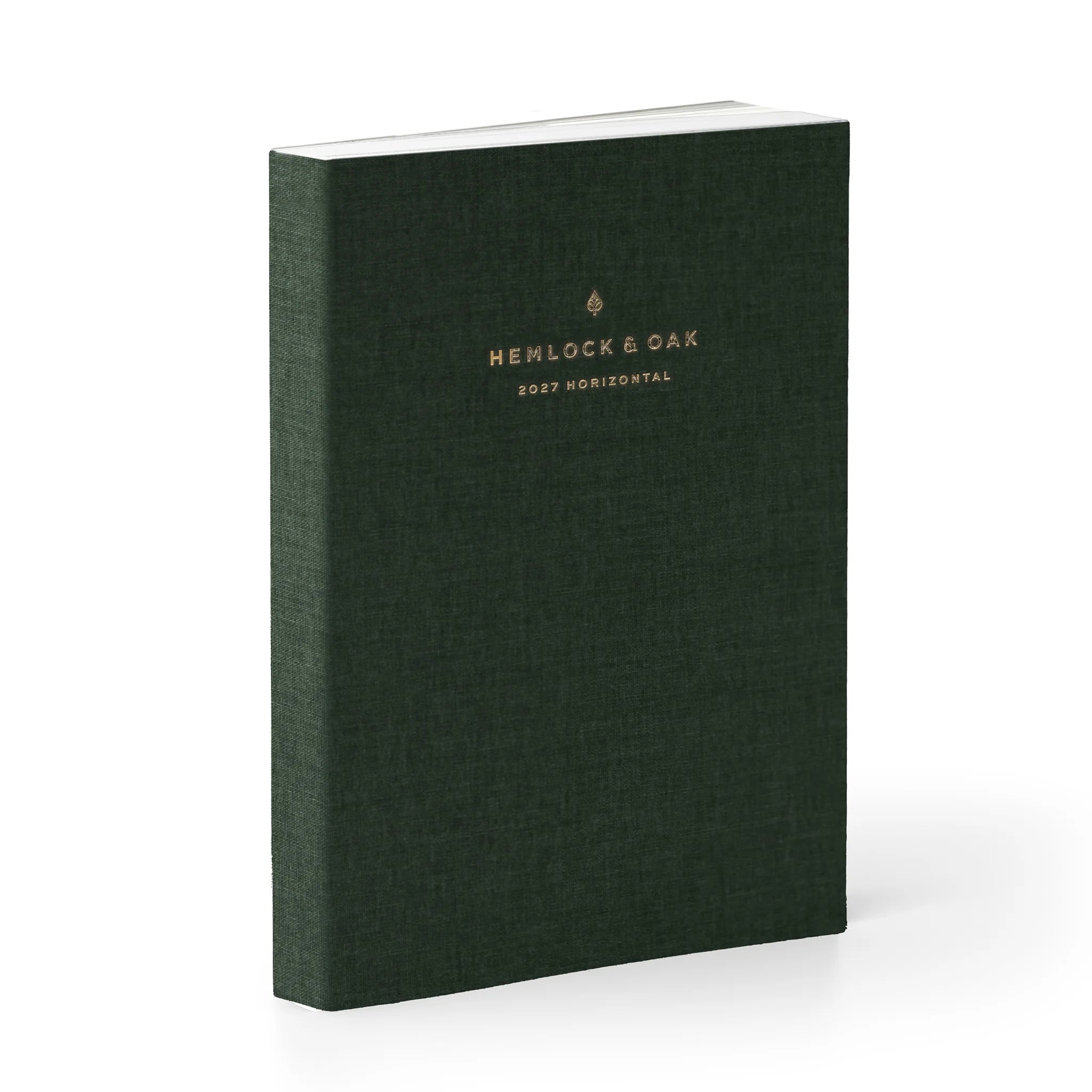 2027 Horizontal Planner (Cloth Flex, Heritage 120gsm) in Woodlands - detail view #color_woodlands