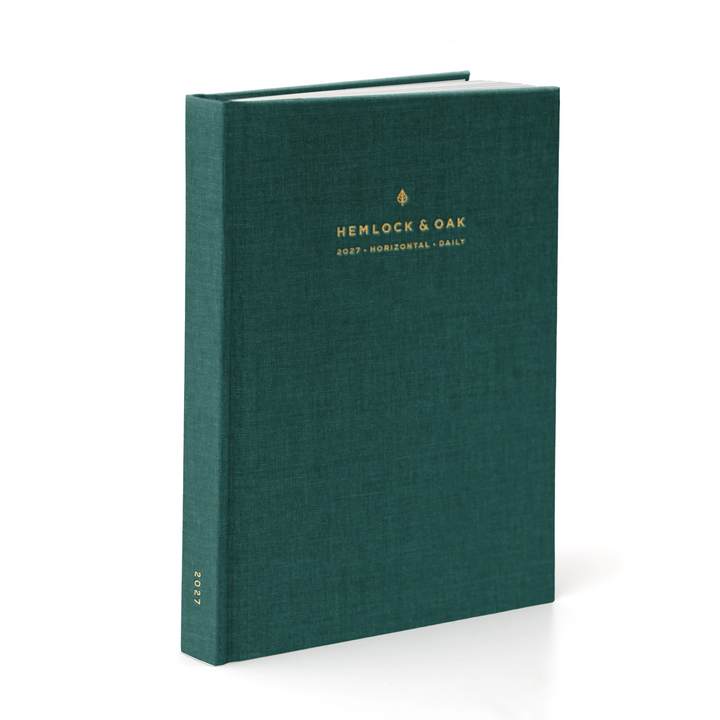 2027 Horizontal & Daily Planner (Hardcover, 70gsm) in Enchanted Forest #color_enchanted forest