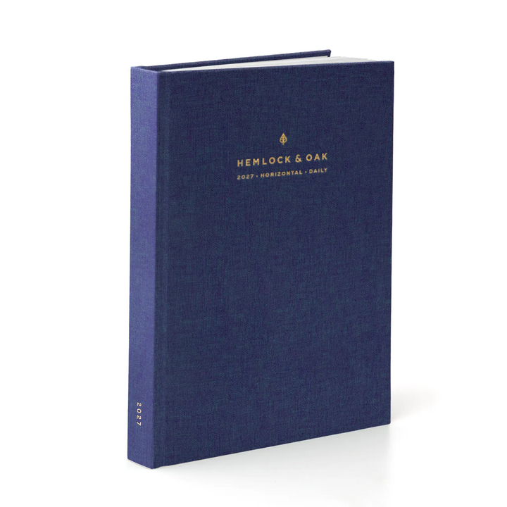 2027 Horizontal & Daily Planner (Hardcover, 70gsm) in Wild Indigo #color_wild indigo