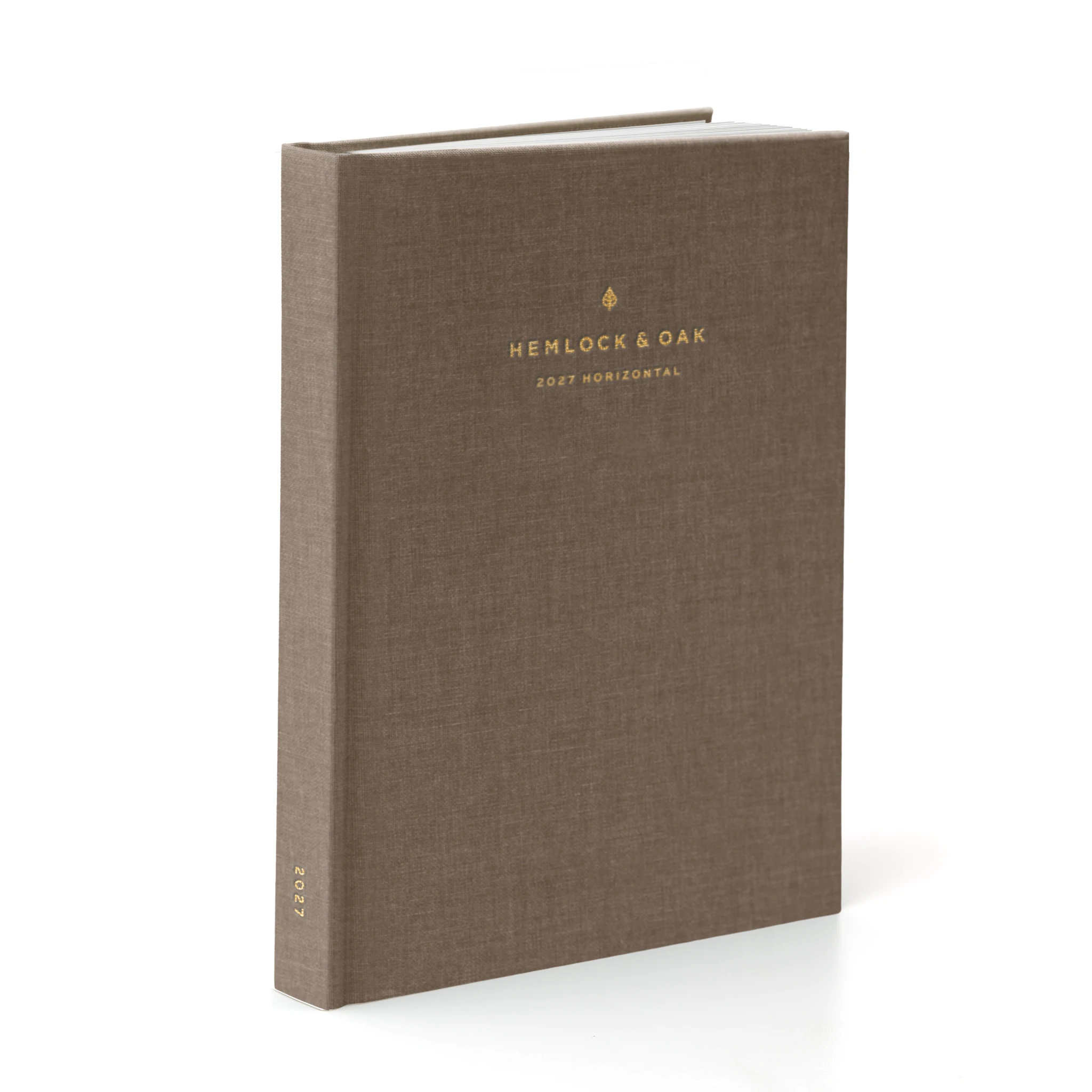2027 Horizontal Planner (Hardcover, Heritage 120gsm) in Fawn - detail view #color_fawn