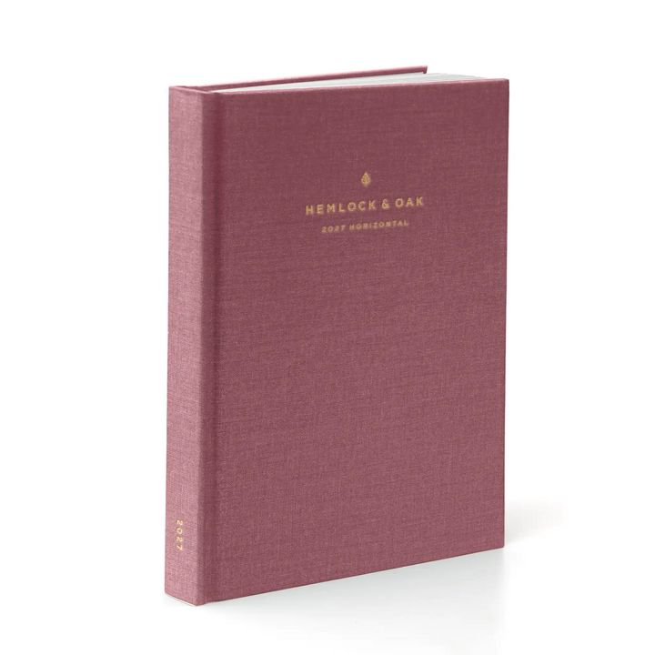 2027 Horizontal Planner (Hardcover, Heritage 120gsm) in Wild Rose #color_wild rose