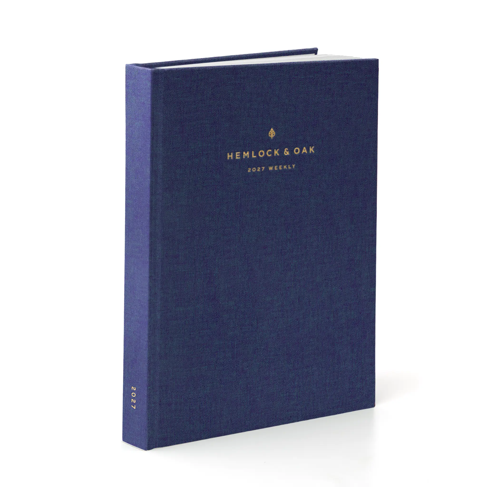 2027 Weekly Planner (Hardcover, Heritage 120gsm) in Wild Indigo - detail view #color_wild indigo