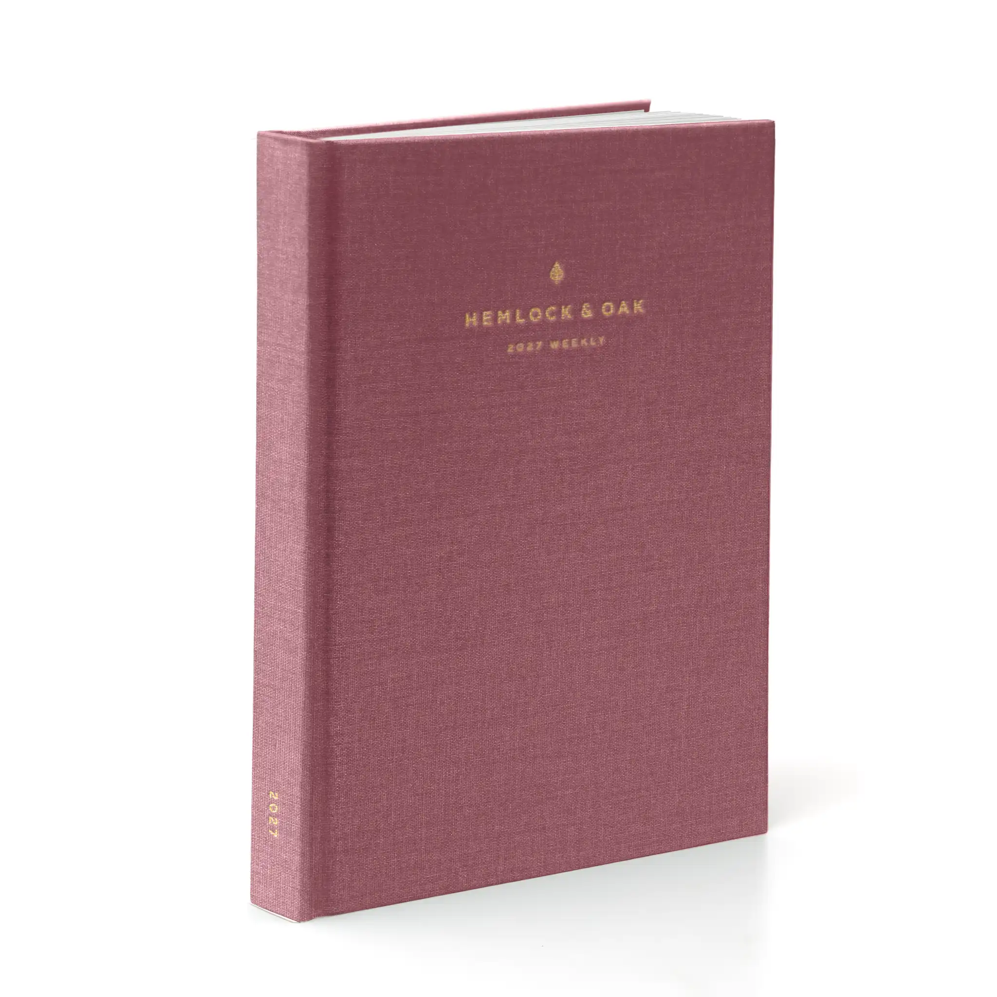 2027 Weekly Planner (Hardcover, Heritage 120gsm) in Wild Rose - detail view #color_wild rose