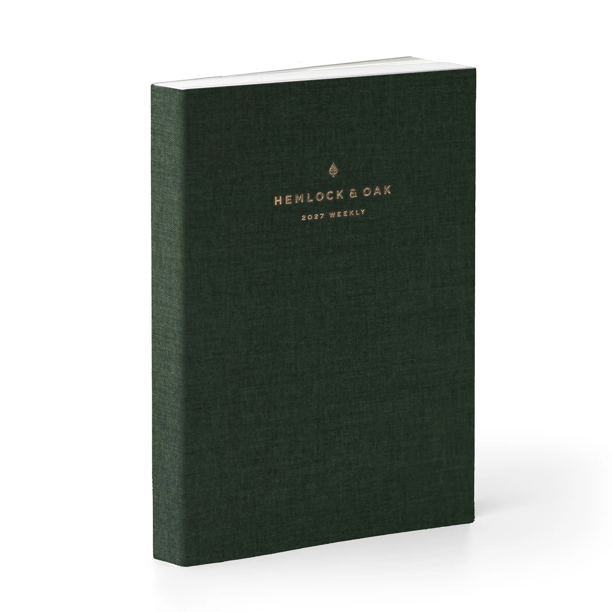 2027 Weekly Planner (Cloth Flex, Heritage 120gsm) in Woodlands - detail view #color_woodlands