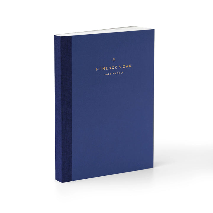 2027 Sunday Start Weekly Planner (Paper Flex, Heritage 120gsm) in Blueberry #color_blueberry